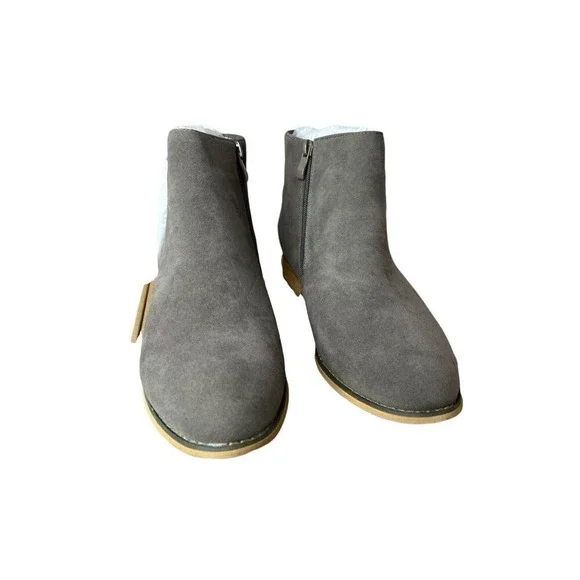 Journee Collection Trista Grey Tassel Zip-Up Faux Suede Boots 10‎ Bootie NWT - Picture 6 of 10
